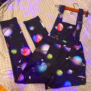 Blackmilk Paper Planes Printed Overalls